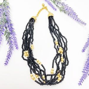 Napier Vintage Seed Bead Multi Strand Gaudy Necklace